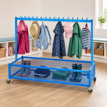 Double Sided Metal Cloakroom Trolley-Double Sided Metal Cloakroom Trolley