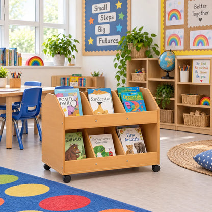 Double Sided Mobile Classroom Organiser in a bright early years classroom – view 8