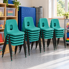 E Series Stacking Chair Set of 20 in a bright UK classroom – lifestyle image 5