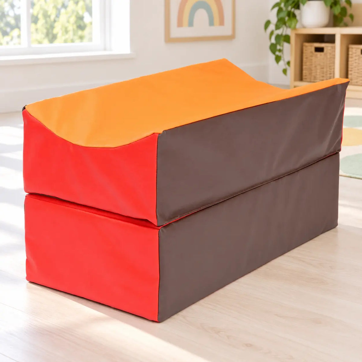 Early Years Rectangular Soft Play Toddle Block in a inclusive nursery movement room
