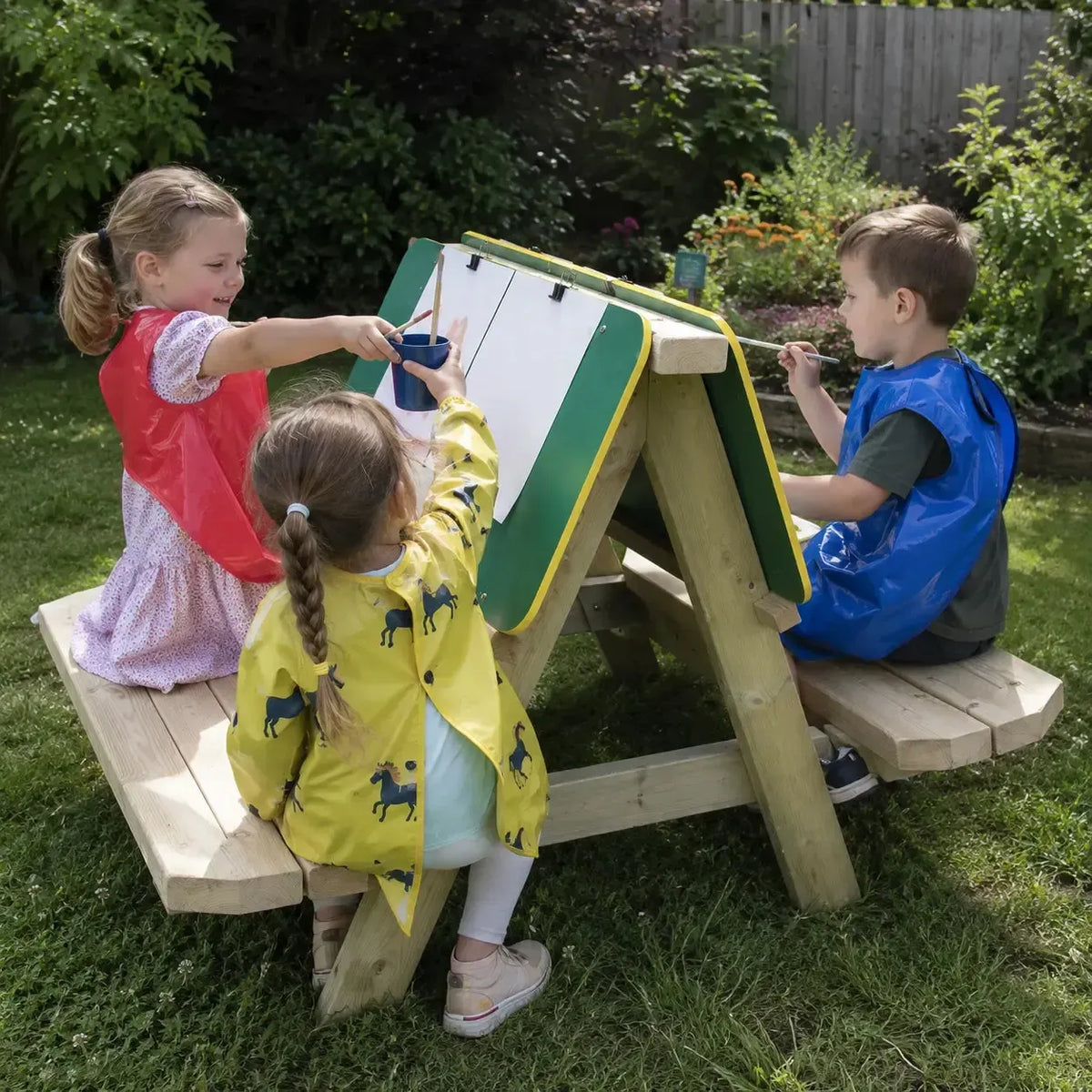 Easel Bench outdoor nursery lifestyle scene 5