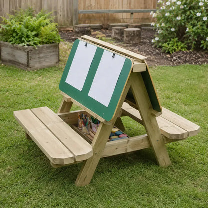 Easel Bench outdoor nursery lifestyle scene 8