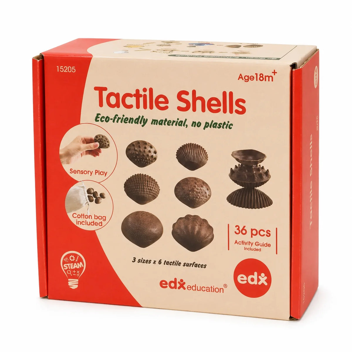 Eco Friendly Tactile Shells Pack 36-Eco Friendly Tactile Shells Pack 36
