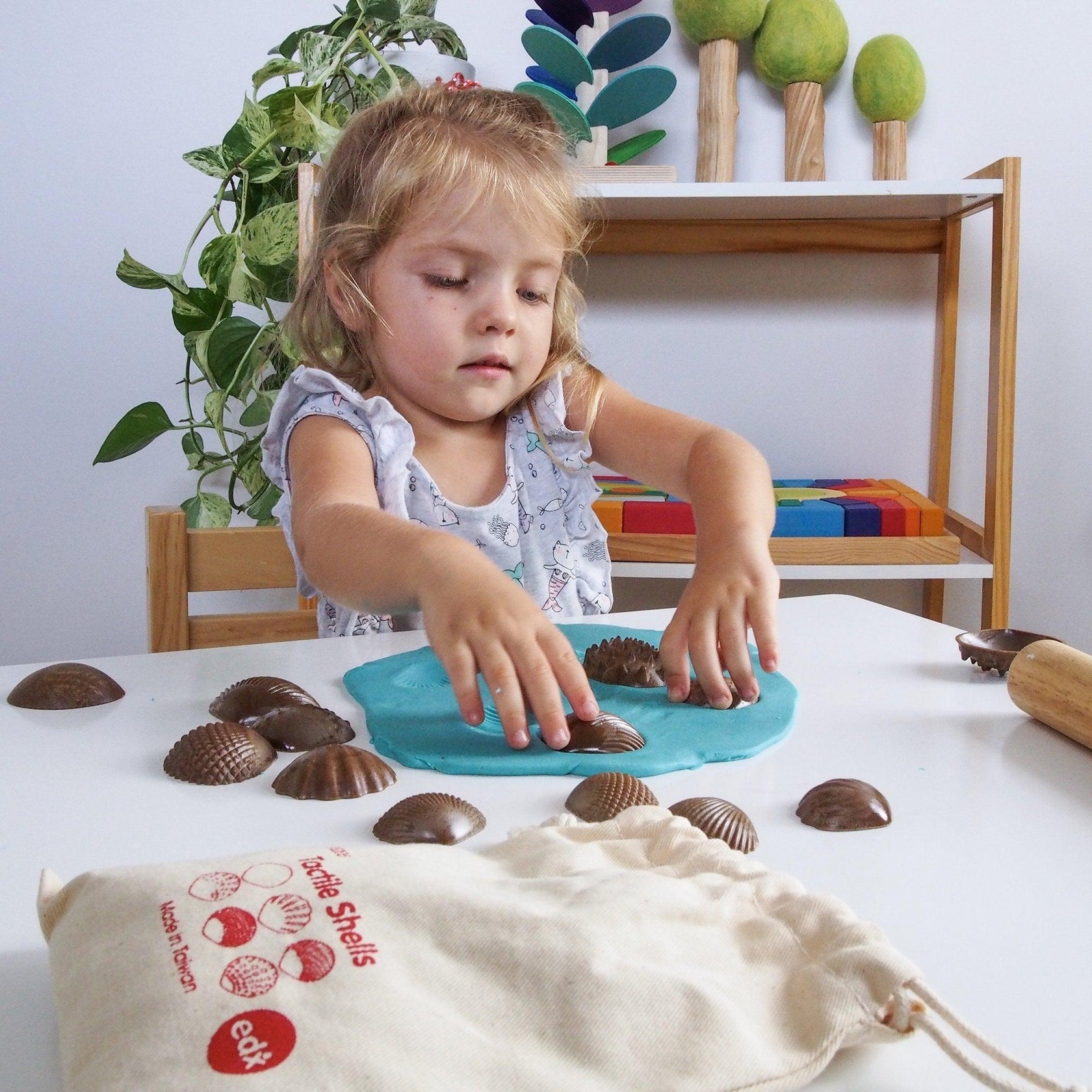 Eco Friendly Tactile Shells Pack 36, These specially designed Eco Friendly Tactile Shells Pack 36 have different tactile surfaces and come in 3 sizes. The Eco Friendly Tactile Shells Pack 36 are made from natural Fibre Particulate Composite (FPC), an agricultural waste product from rice stems and rice husks. Children will love to touch and feel these Eco Friendly Tactile Shells Pack 36, describing the differences and similarities. The Eco Friendly Tactile Shells Pack 36are also ideal to teach early number c