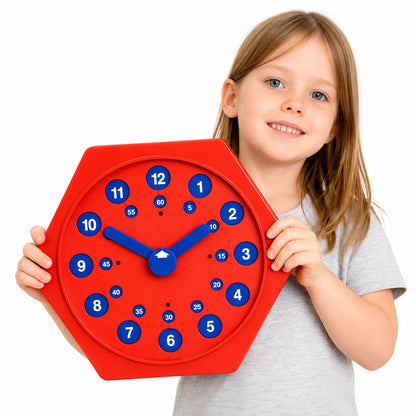 Educational Advantage Time Teacher Manual Clock-Educational Advantage Time Teacher Manual Clock