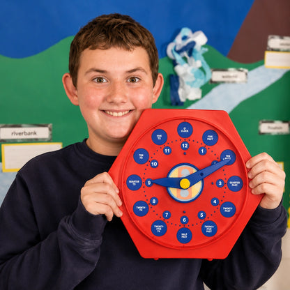 Educational Advantage Time Teacher Manual Clock-Educational Advantage Time Teacher Manual Clock