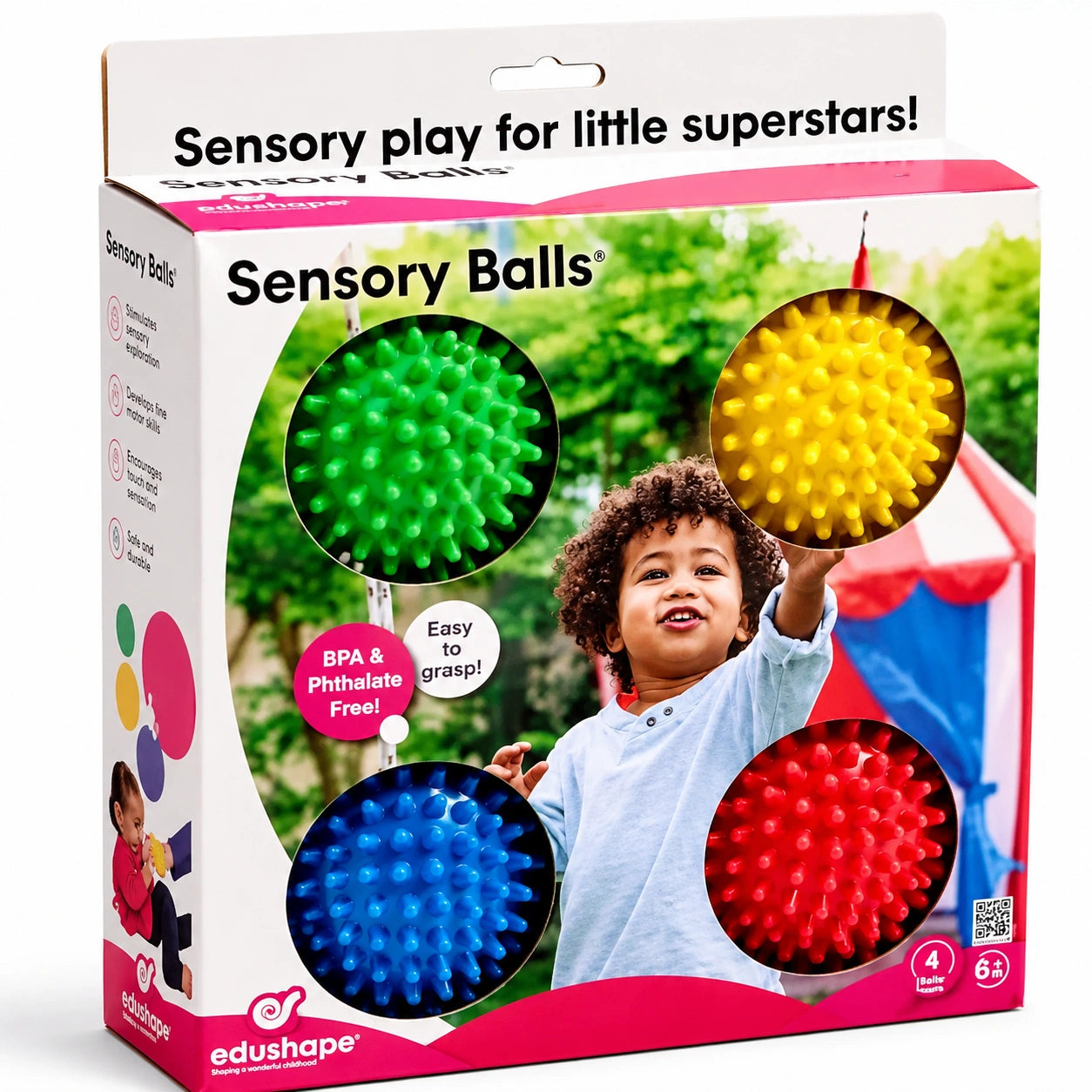 Edushape 4 Pack Sensory Balls-Edushape 4 Pack Sensory Balls