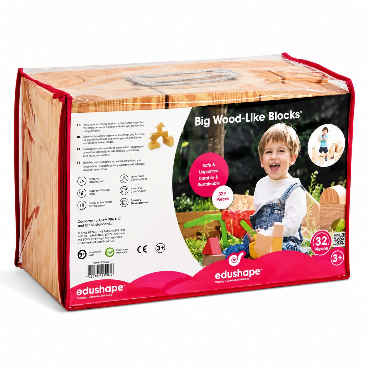 Edushape Big Wood Like Foam Blocks-Edushape Big Wood Like Foam Blocks