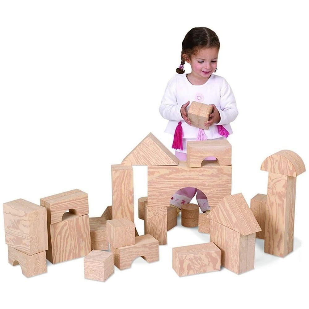 Edushape Big Wood Like Foam Blocks, The Edushape Big Wood Like Foam Blocks are a remarkable addition to any playroom, as they bear a striking resemblance to real wood. Weighing almost three inches in thickness, these oversized, soft foam blocks provide hours of fun and entertainment. Constructed of firm, wood-like Edu-Foam, they are extremely safe, even for a nine month old child. With the absence of splinters and sharp wooden corners, injuries are significantly reduced. Moreover, the jumbo sized blocks are