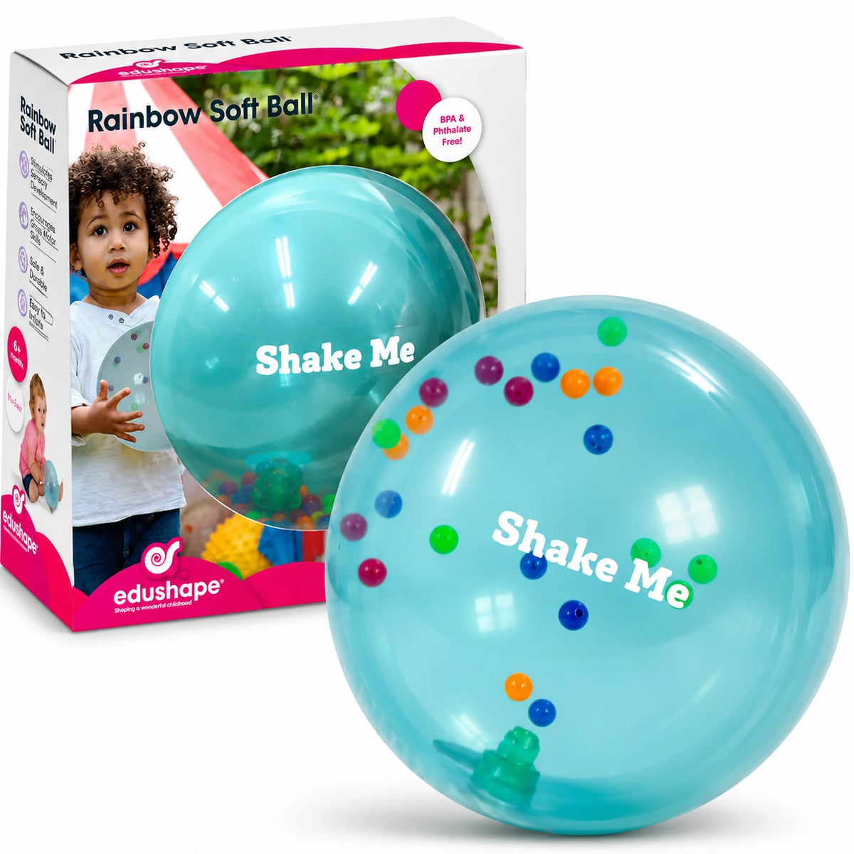 Edushape Rainbow Soft Ball-Edushape Rainbow Soft Ball
