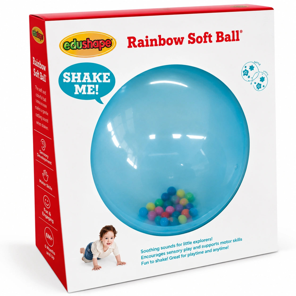 Edushape Rainbow Soft Ball-Edushape Rainbow Soft Ball
