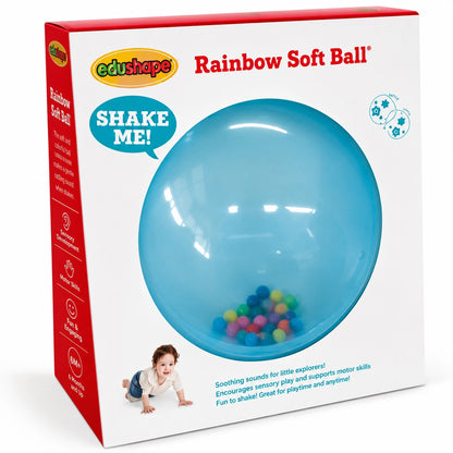 Edushape Rainbow Soft Ball-Edushape Rainbow Soft Ball