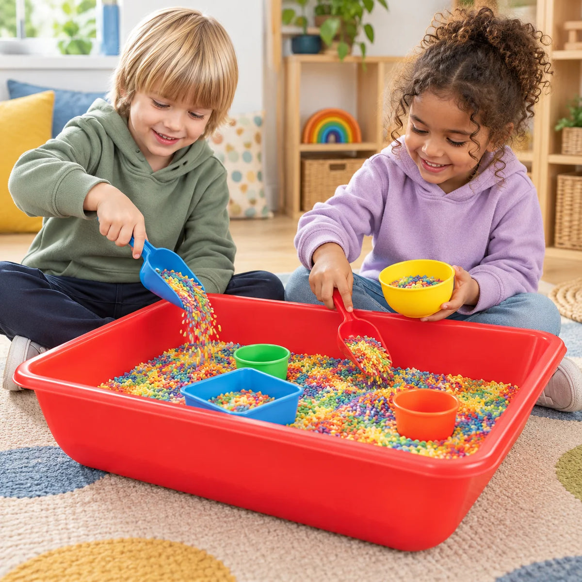 Edushape Sand & Water Activity Tubs - Set of 4-Edushape Sand & Water Activity Tubs - Set of 4