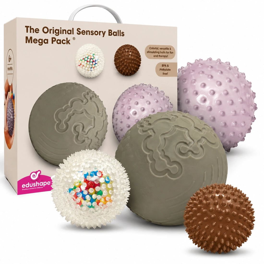Edushape Sensory Ball Mega Pack - Boho Chic-Edushape Sensory Ball Mega Pack - Boho Chic