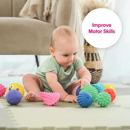 Edushape Sensory Mini Balls 12 Piece Set-Edushape Sensory Mini Balls 12 Piece Set