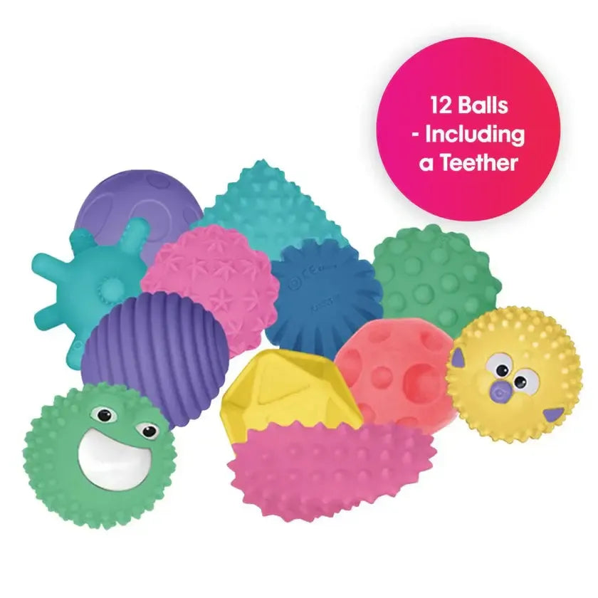 Edushape Sensory Mini Balls 12 Piece Set-Edushape Sensory Mini Balls 12 Piece Set