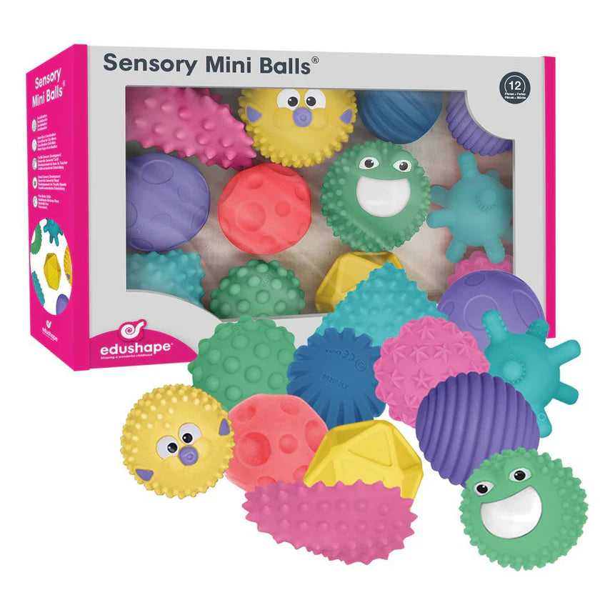 Edushape Sensory Mini Balls 12 Piece Set-Edushape Sensory Mini Balls 12 Piece Set