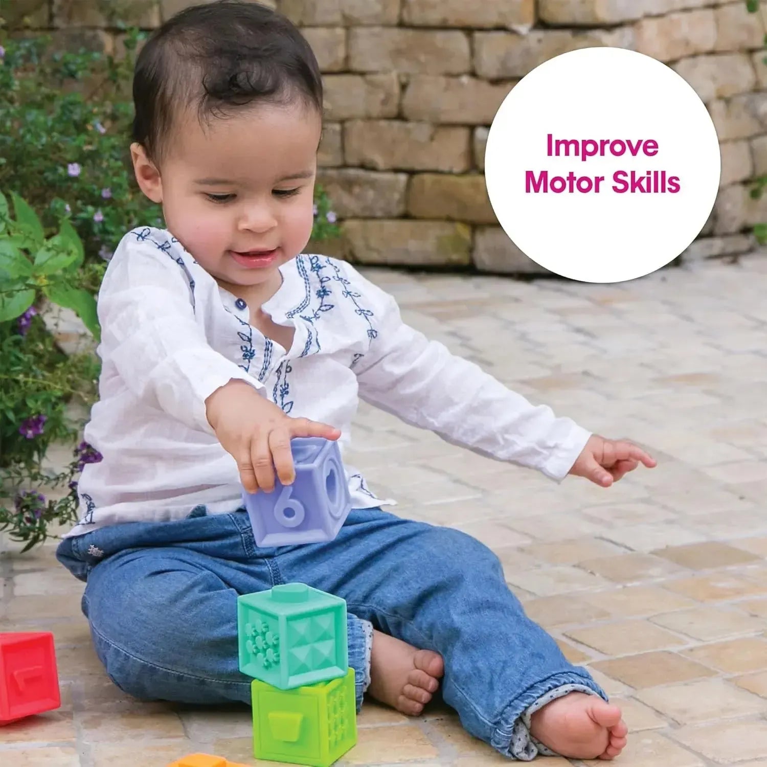 Edushape Textured Pop Blocks-Edushape Textured Pop Blocks