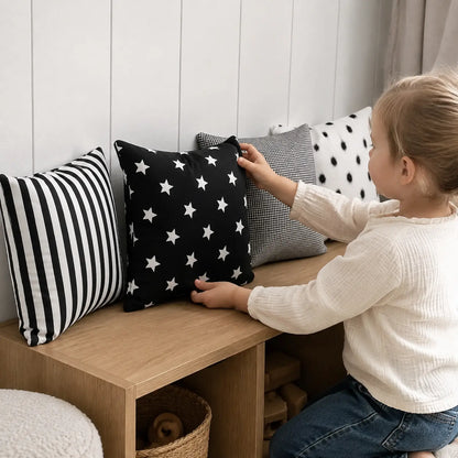 Element Scatter Cushions Set Of 4 in natural early-years play setting 5