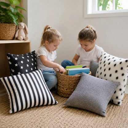 Element Scatter Cushions Set Of 4 in natural early-years play setting 8