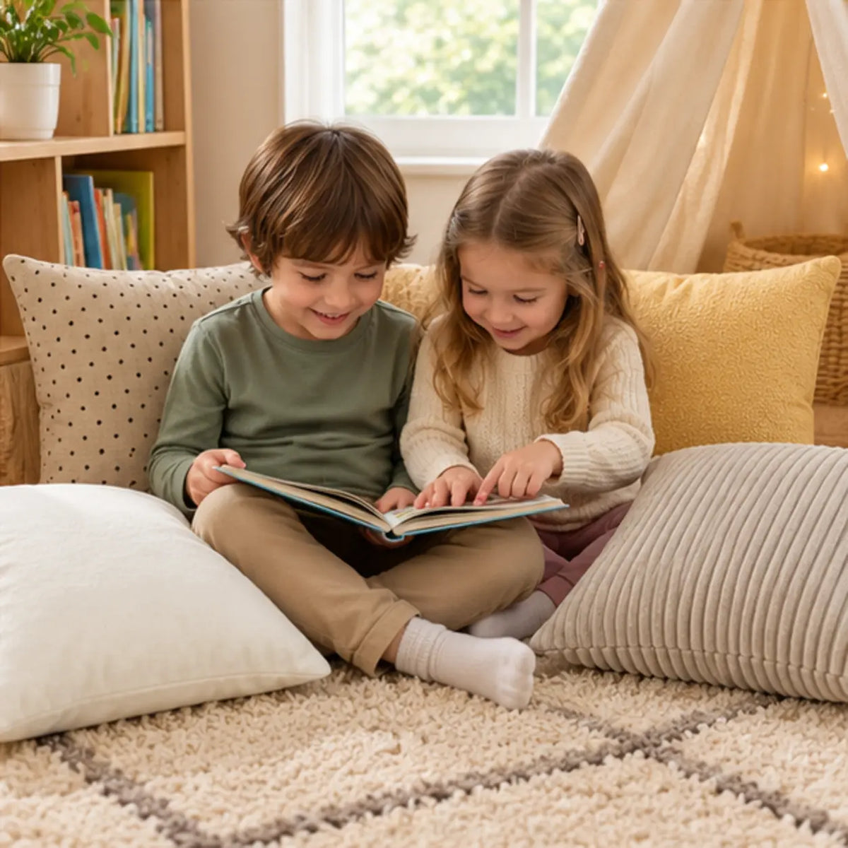 Elements Cushions Air set of four in sensory learning setting 8
