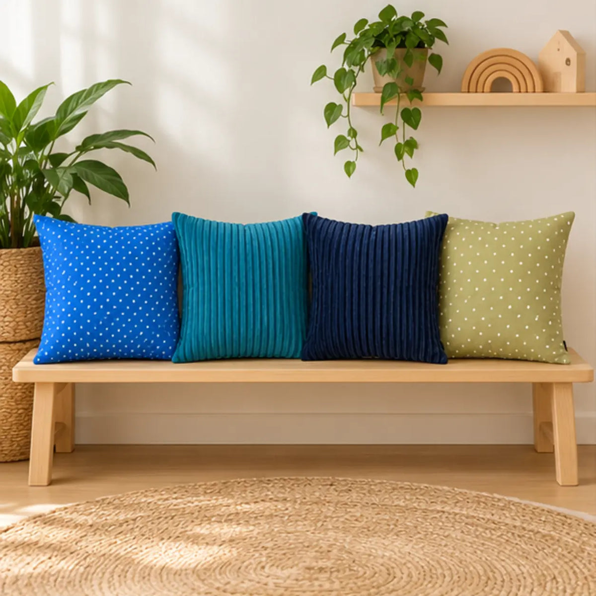 Elements Cushions Water set of four in sensory learning setting 5