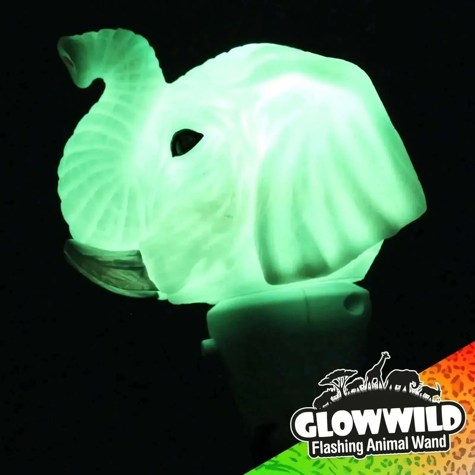 Elephant Mini Light Up Animal Wand 7"-Elephant Mini Light Up Animal Wand 7"
