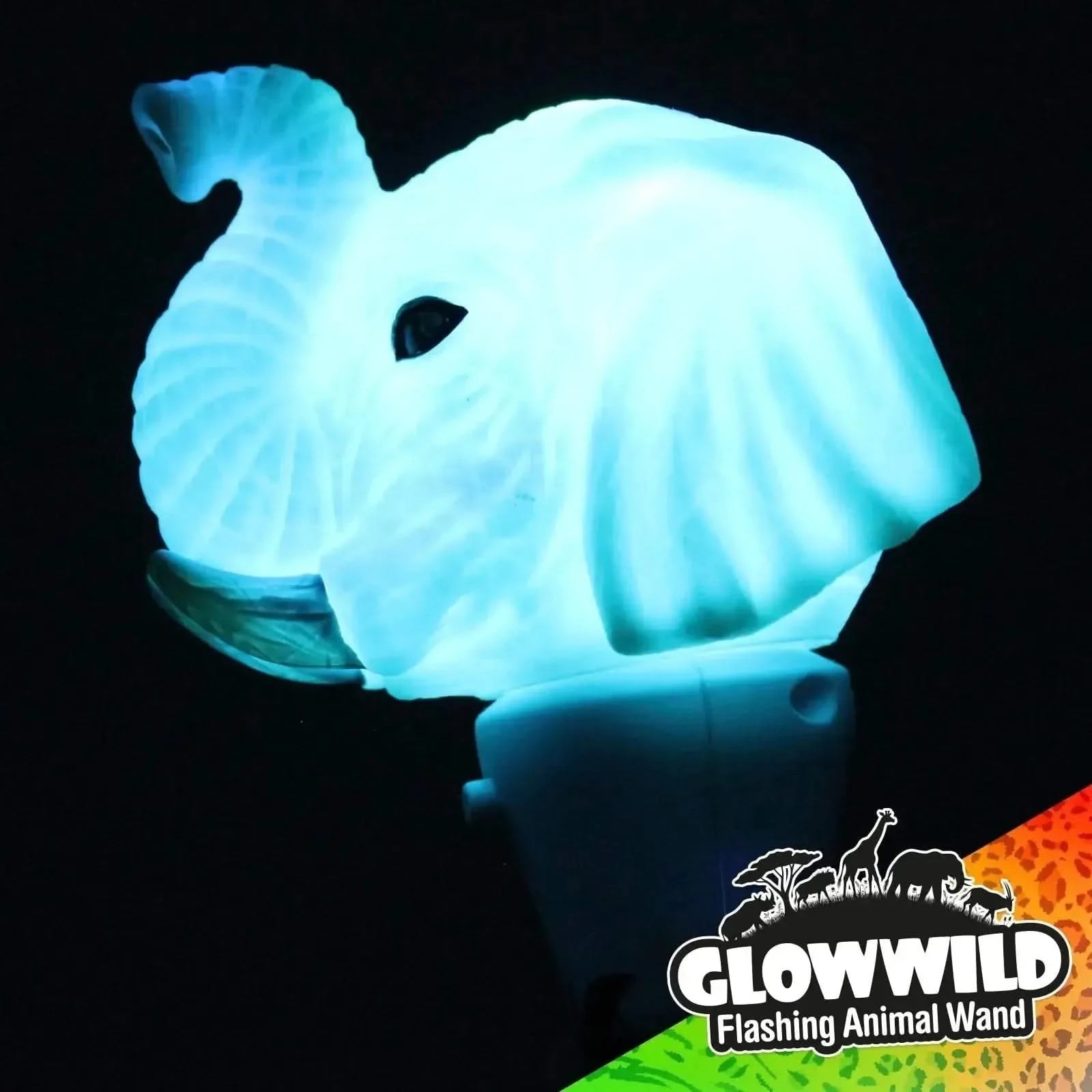 Elephant Mini Light Up Animal Wand 7"-Elephant Mini Light Up Animal Wand 7"