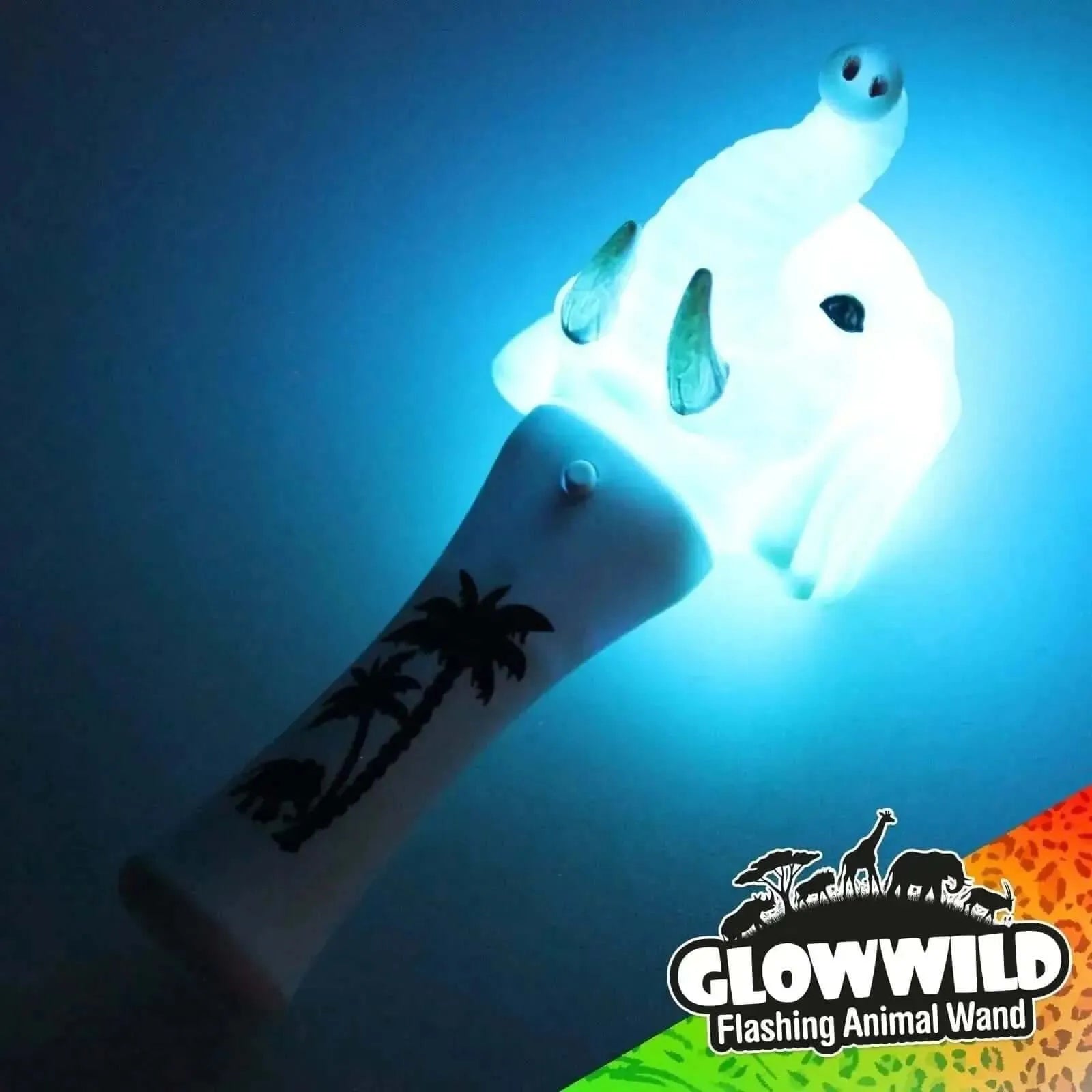 Elephant Mini Light Up Animal Wand 7"-Elephant Mini Light Up Animal Wand 7"