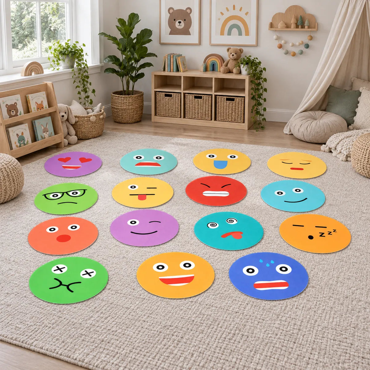 Emoticons set of 15 in a natural early years classroom lifestyle setting without children – image 4 of 8
