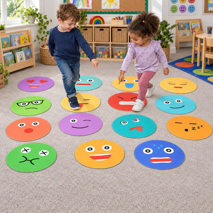 Emoticons set of 15 in a natural early years classroom lifestyle setting with children – image 5 of 8