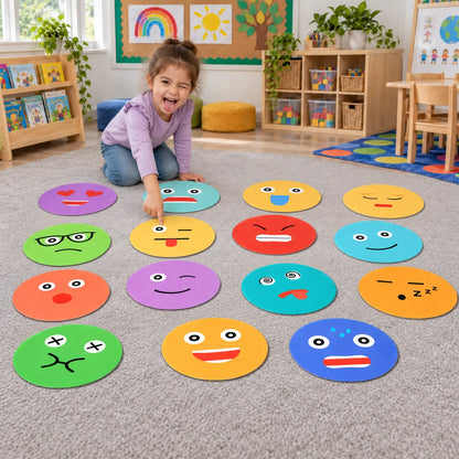 Emoticons set of 15 in a natural early years classroom lifestyle setting with children – image 7 of 8