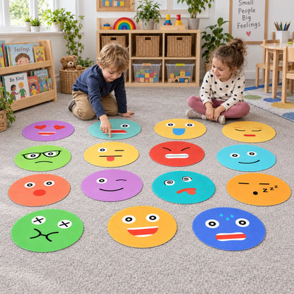 Emoticons set of 15 in a natural early years classroom lifestyle setting with children – image 8 of 8