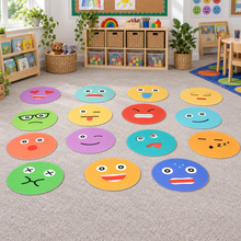 Emoticons set of 15 in a natural early years classroom lifestyle setting without children – image 1 of 8