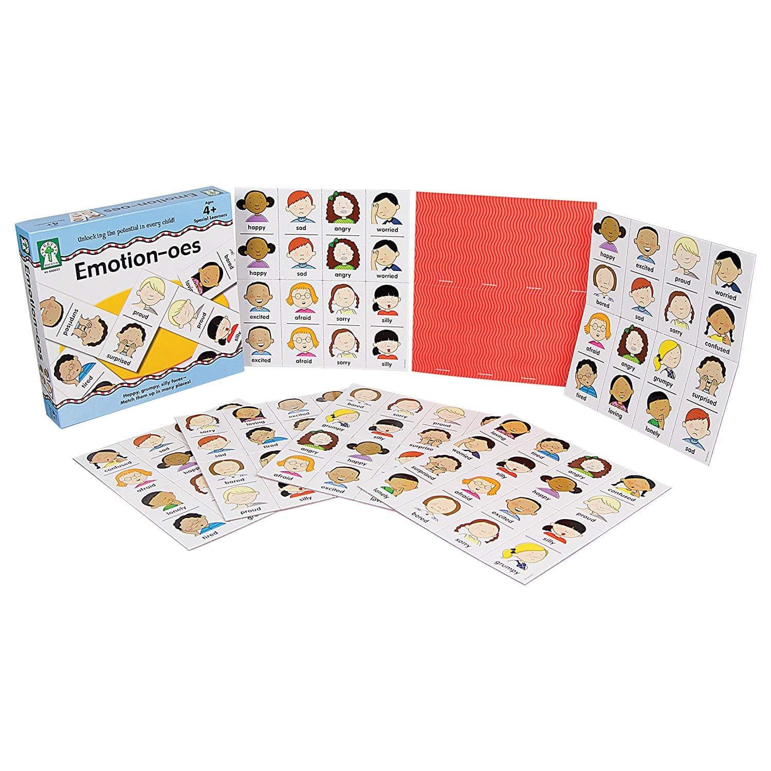Emotionoes Board Game, Emotionoes: The Game of Emotional Dominoes brings a fresh and educational twist to a classic game. This game is not just about matching shapes or numbers; it’s about recognizing, understanding, and matching emotions. Emotionoes Board Game Features: Emotional Learning: This game provides an engaging way to introduce children to different emotions. They will learn to identify feelings through facial expressions, enriching their emotional intelligence. Easy to Grasp: The pieces are large