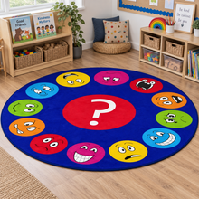 Emotions Faces Circular Carpet lifestyle image 1 of 8