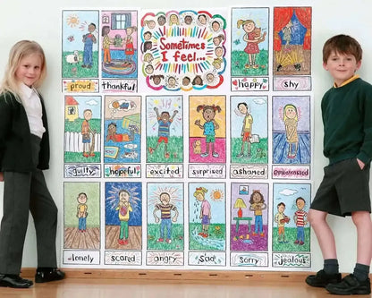 Emotions Kid Drawn Bulletin Board Set-Emotions Kid Drawn Bulletin Board Set