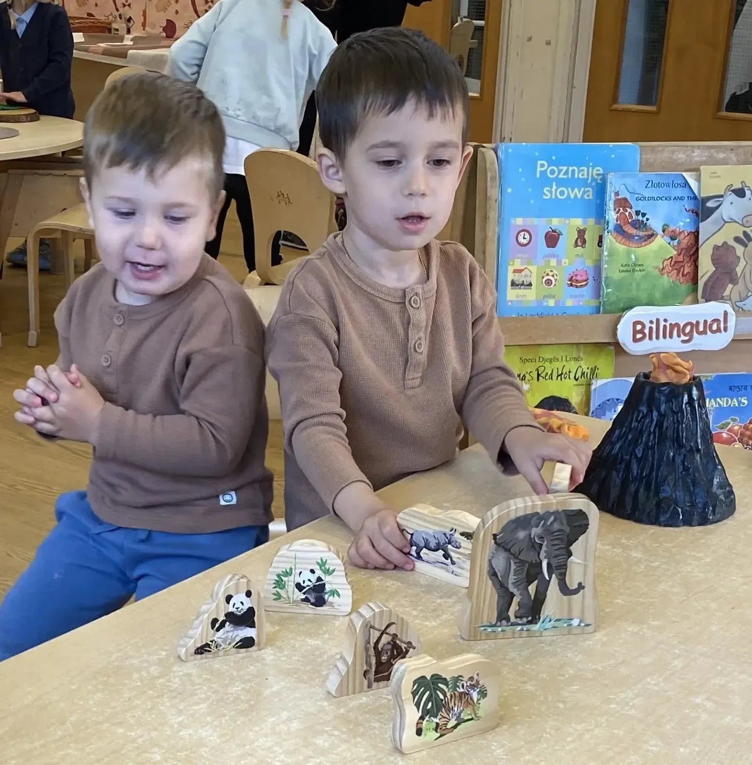 Endangered Animal Families Wooden Characters-Endangered Animal Families Wooden Characters