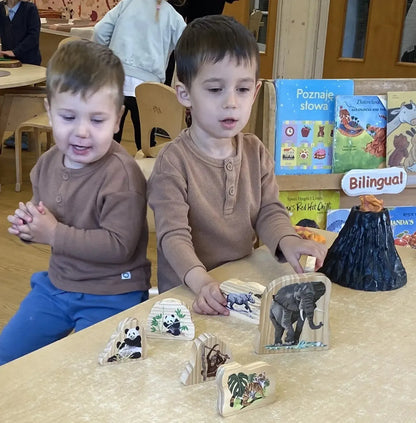 Endangered Animal Families Wooden Characters-Endangered Animal Families Wooden Characters