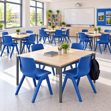 ErgoStak Stacking Chair Set of 20 in a bright UK classroom – lifestyle image 1