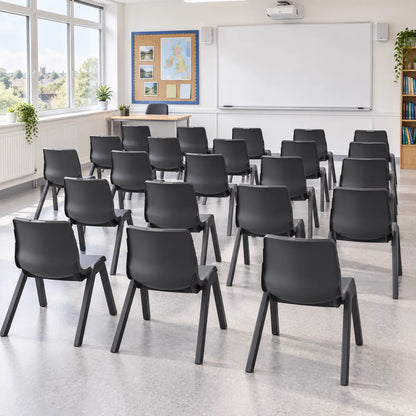 ErgoStak Stacking Chair Set of 20 in a bright UK classroom – lifestyle image 2