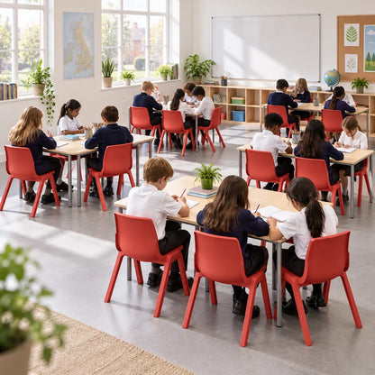 ErgoStak Stacking Chair Set of 20 in a bright UK classroom – lifestyle image 4