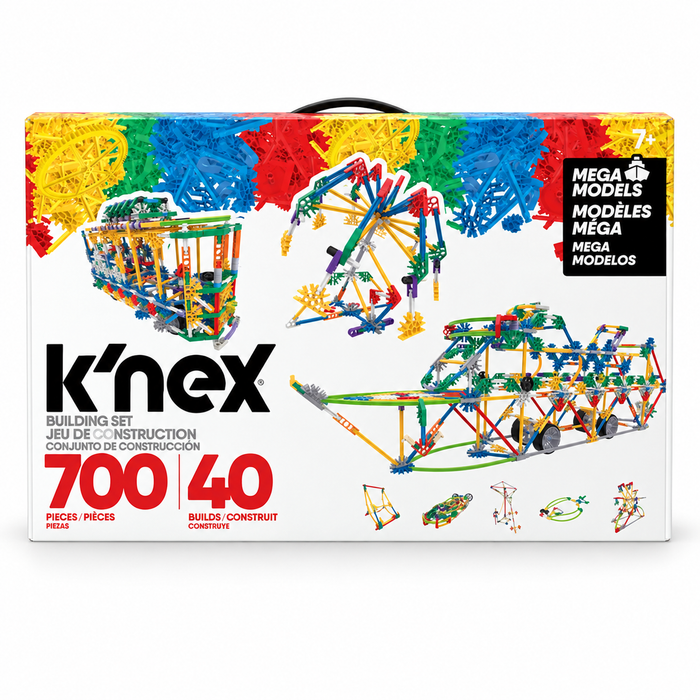 K'NEX Mega Models 700 Piece 40 Model Building Set box