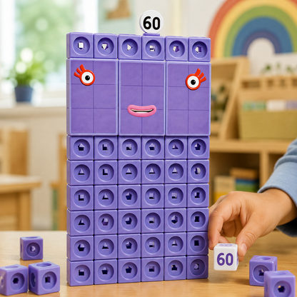Numberblock Sixty MathLink Cubes classroom lifestyle image