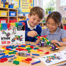 Children building with K'NEX Motorised Creations