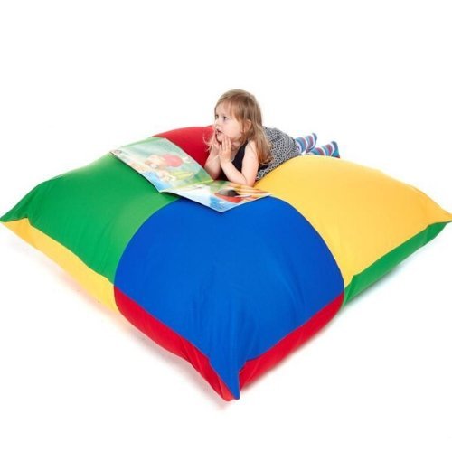 Extra Large Floor Cushion, The Extra Large Floor cushion is multi coloured in primary colours ideal for early years children. A fantastic addition to any sensory room or classroom,creating a calming sensory spot for children to take a moment of relaxation during the day. This double-sided cushion is a perfect addition to any classroom, reception or library area. It's home from home feel will leave children relaxed and reaching for their books. Large enough for teacher/pupil interaction A colourful treat for