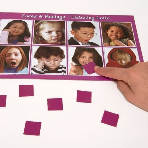 Faces and Feelings Board Game, Explore the look and tone of emotions as kids match narrative statements to photographs of kids’ faces showing different expressions with this useful Faces and Feelings Board Game resource set. To play, students listen to the sounds on the CD and place tokens on the images on their game cards that match what they hear. Boost emotional intelligence and social skills with the Faces and Feelings Board Game! This interactive resource is specially designed to enrich the educational