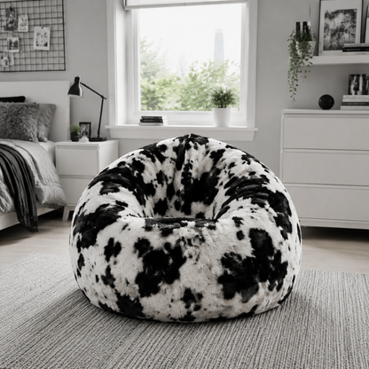 Faux Fur Pony Skin Jumbo Beanbags in a modern teenage setting - lifestyle image 4