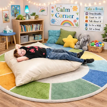 Faux Leather Beanbag Sensory Cushion-Faux Leather Beanbag Sensory Cushion