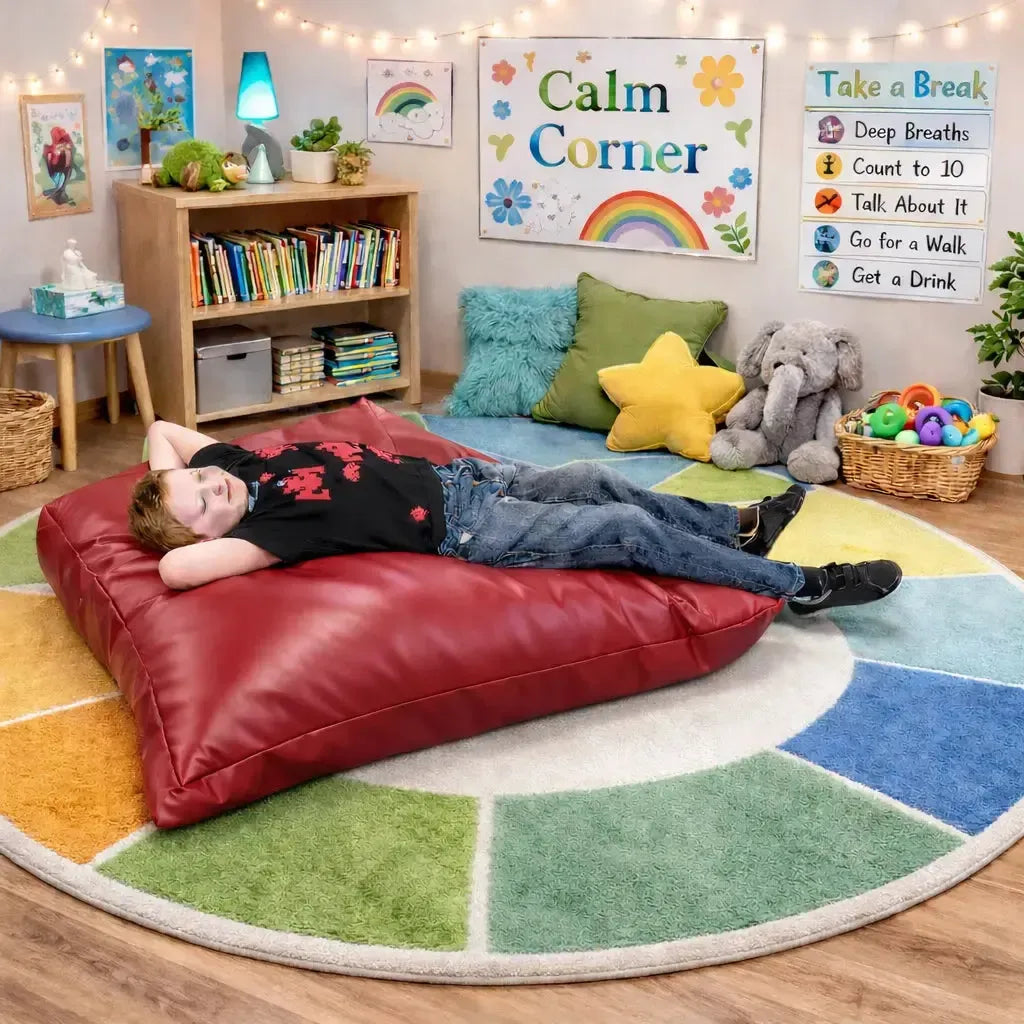 Faux Leather Beanbag Sensory Cushion-Faux Leather Beanbag Sensory Cushion